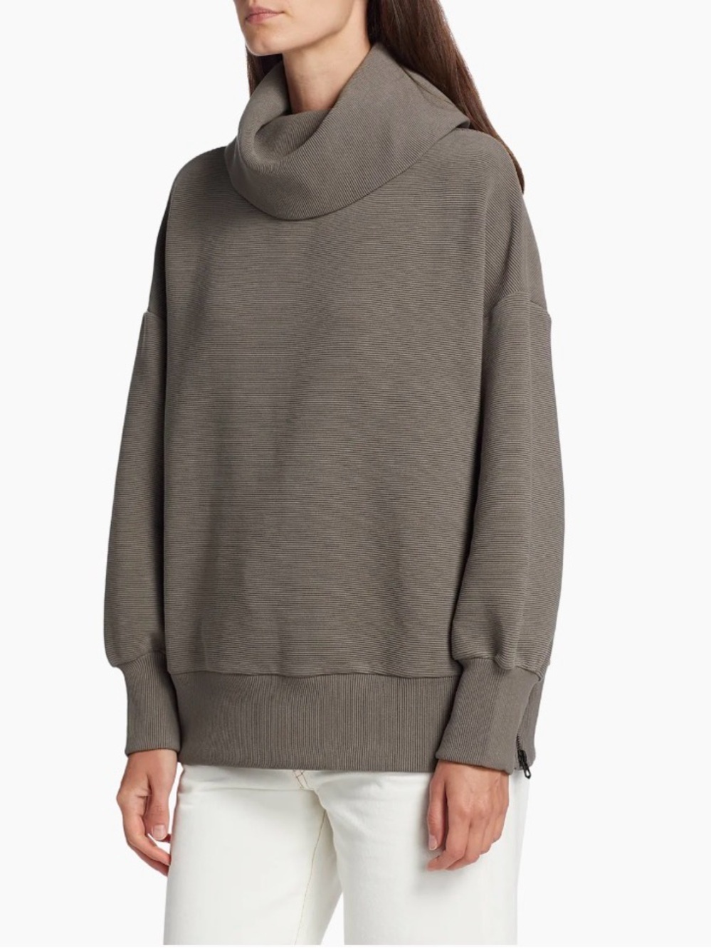 Varley Milton Women’s Cowlneck Sweater Size Small Deep Charcoal
